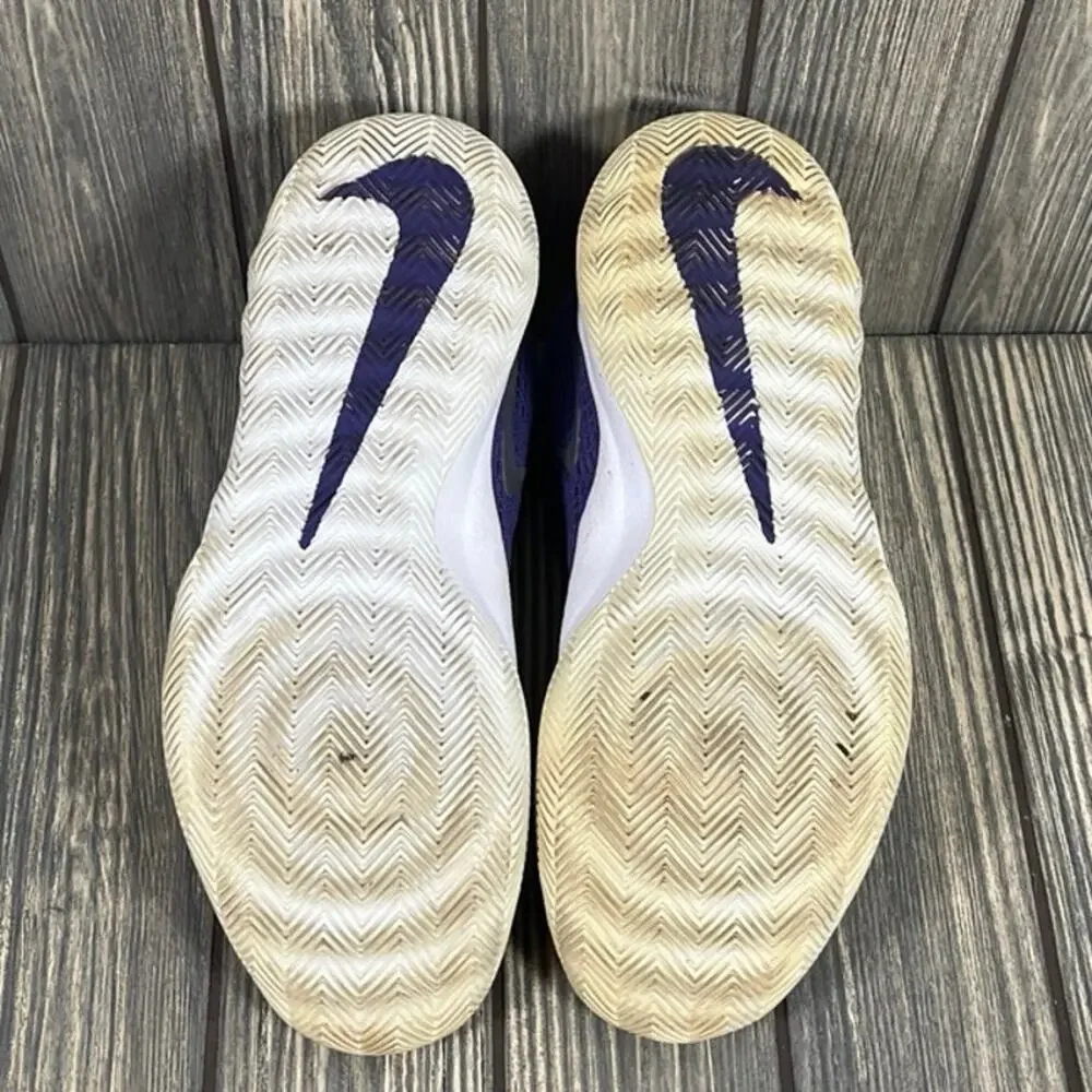 Nike Zoom Rev TB Basketball Shoes Sneakers Y5.5 W7 Purple Silver 922048-500‎